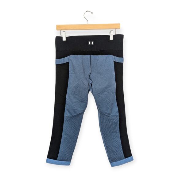 Under Armour Blue & Black Compression Heat Gear Leggings Size L - Picture 2 of 6
